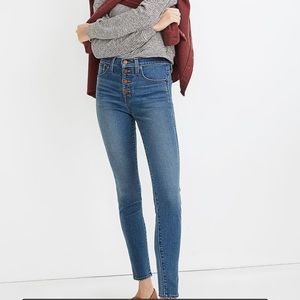 10" High-Rise Skinny Jeans in Dewitt Wash: Button-Front TENCEL™ Denim Edition